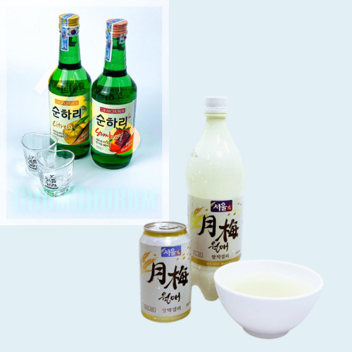 Soju Chum Churum and Makgeolli