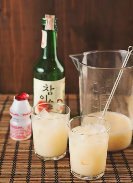 làm yogurt rượu soju 